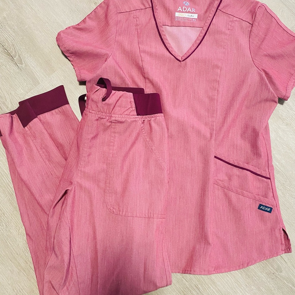 Adar Pink Scrub Set